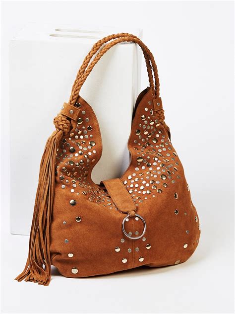 suede fringe hobo bag.